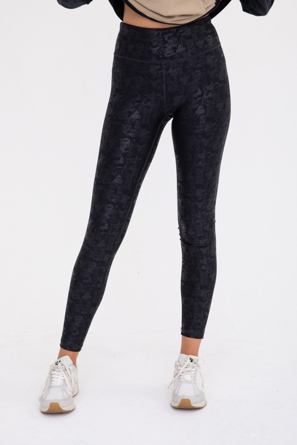 Crackle Glaze Foil Leggings