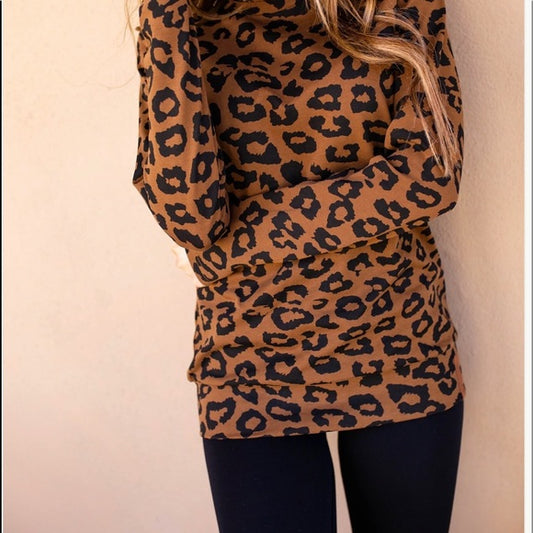 Cheetah Side Zip Pullover