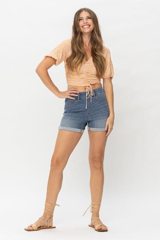 Judy Blue High Waist Pull On Shorts