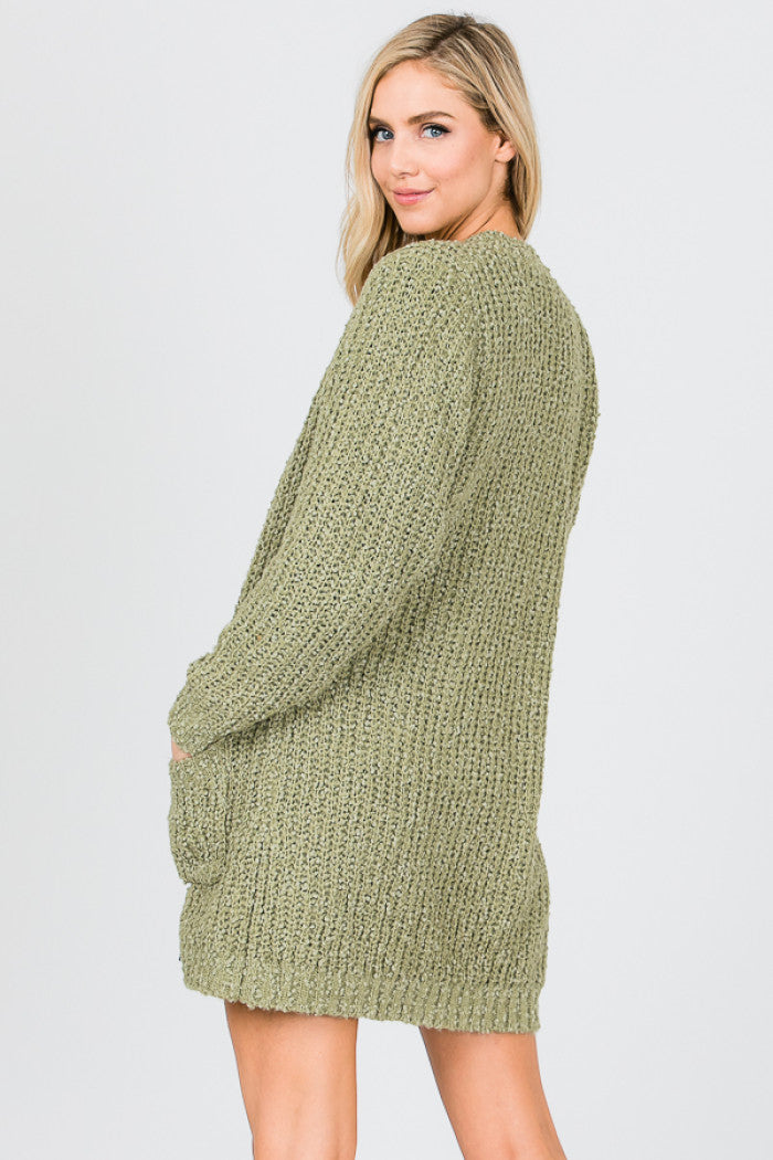 Pop-Corn Olive Cardigan