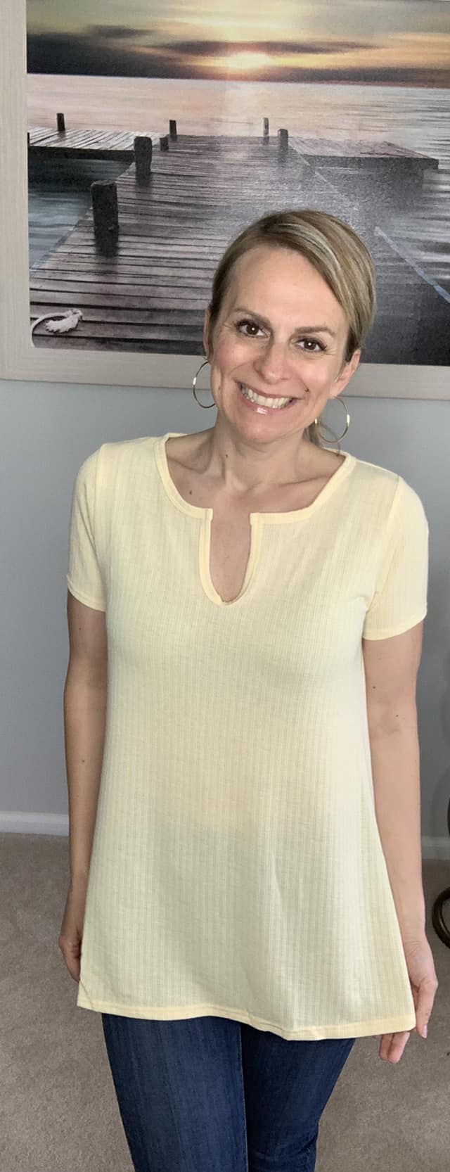 Yellow Deep V Top